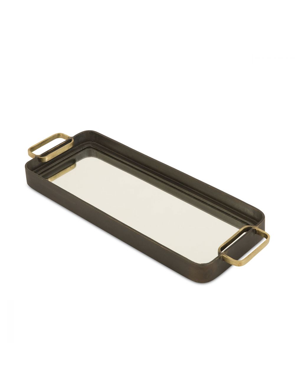 Ayna Brass & Glass Tray-IAAH